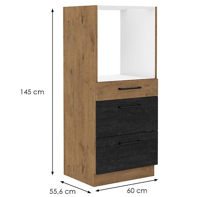 Kuchynská skrinka VIGO Dark 60 DPS-145 3S BB MB