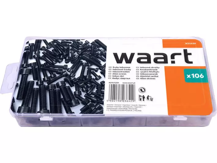 Sada imbusových skrutiek Waart 106 ks,3