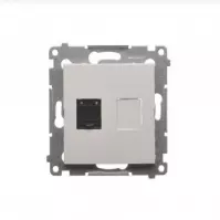 D61/11Počítačová zásuvka RJ45 jediná biely