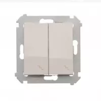 DW6/2L/11 Schodiskový spínač s podsvietením dvojitý biely