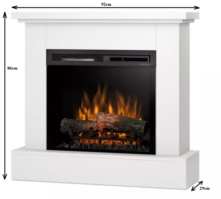 Elektrický krb Jukon 23 biely mat,3