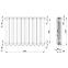 Hliníkový radiátor ADR 500 biely 10 článkov / 1095,5 W,2