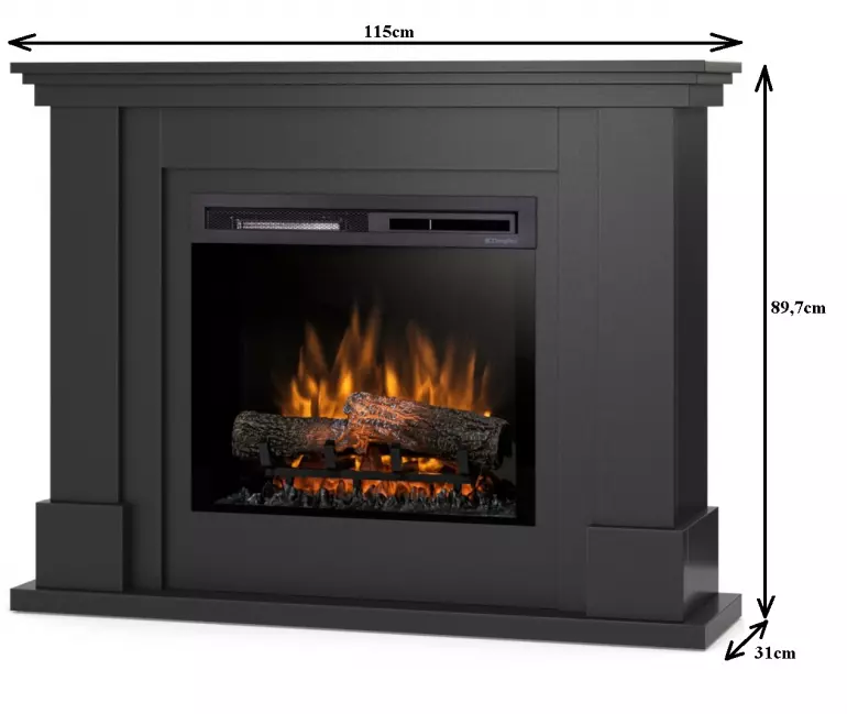 Elektrický krb Luena 23 čierny