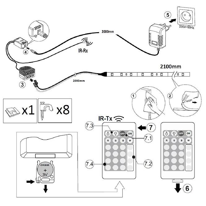 LED pásik na poličku Matrix II-III,4