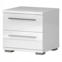 Nočný stolík PIANO NS2/PN-70/KA-70 crystal white