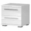 Nočný stolík PIANO NS2/PN-70/KA-70 crystal white