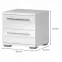 Nočný stolík PIANO NS2/PN-70/KA-70 crystal white,2