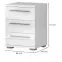 Nočný stolík PIANO NS3/PN-70/KA/70 crystal white,2