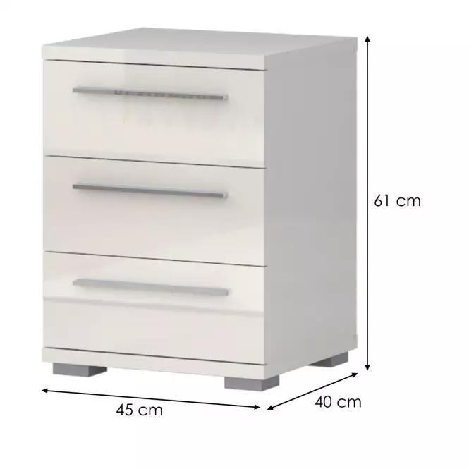 Nočný stolík PIANO NS3/PN-71/KA/71 beige HG