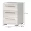 Nočný stolík PIANO NS3/PN-71/KA/71 beige HG,2