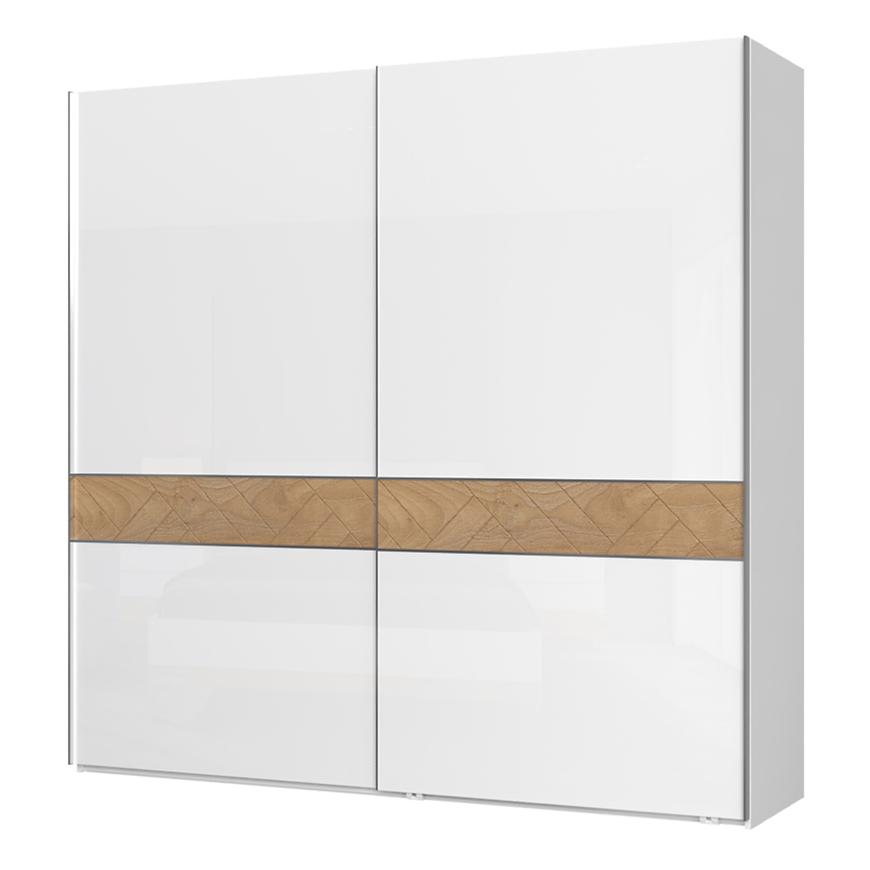 Skriňa 2D Avis PK231/AV lakované pacific walnut/crystal white