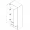 Skriňa Piano P22/PN-70/KA/70 crystal white,3