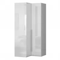 Rohová skriňa Piano PUG/PN-70/KA/70 crystal white