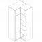 Rohová skriňa Piano PUG/PN-70/KA/70 crystal white,3