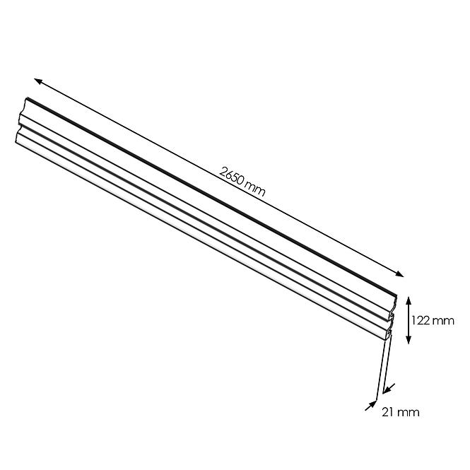 Lamelový panel VOX LINERIO L-LINE Antracit 21x122x2650mm