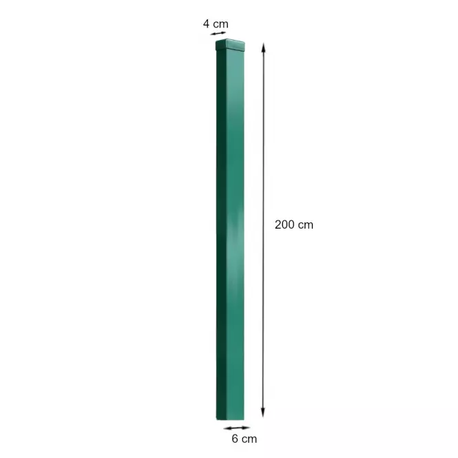 Stĺp 40x60 2 m zelený,2