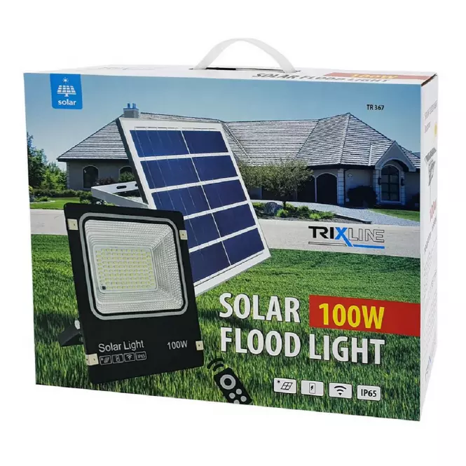 Solárne svietidlo s mikrovlnným senzorom 100W TR 367,2