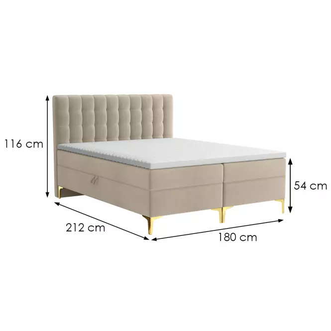Posteľ Arles Box Spring 180x200 Rico 01,3