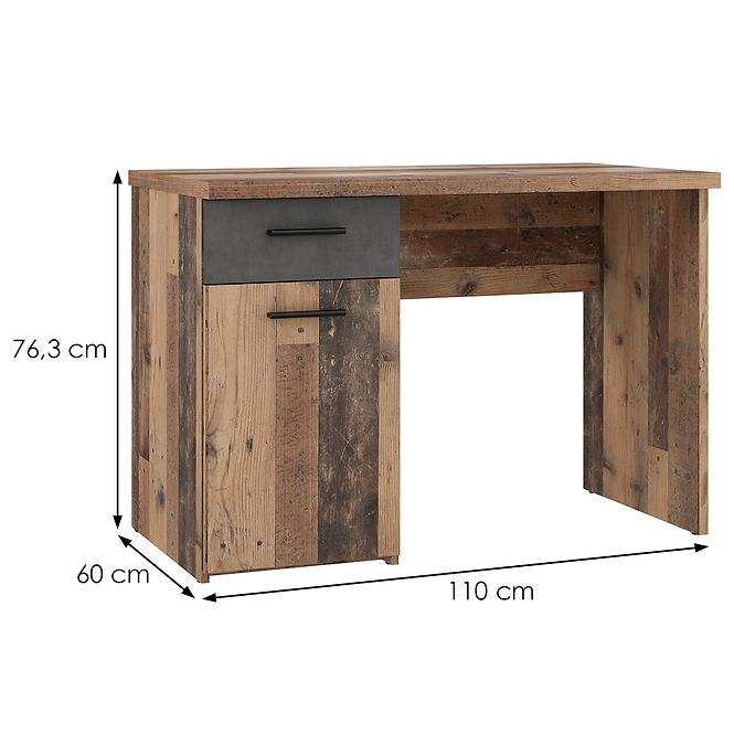 Písací stôl Oldheaven old wood/beton 042025