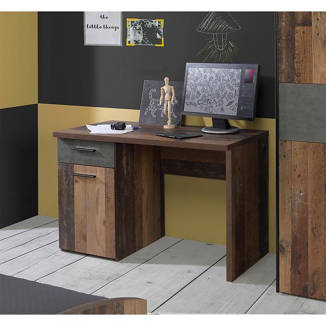 Písací stôl Oldheaven old wood/beton 042025