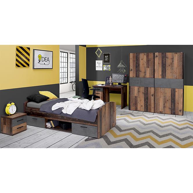 Písací stôl Oldheaven old wood/beton 042025