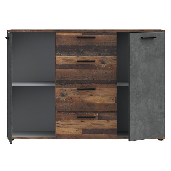 Komoda Oldheaven old wood/beton,5
