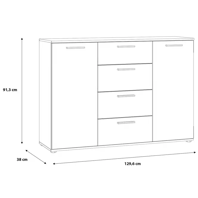 Komoda Oldheaven old wood/beton,6