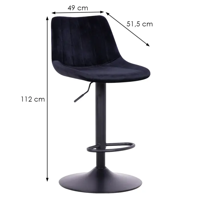 Barová stolička Zeta Lr-8076 Black 8167-70,2