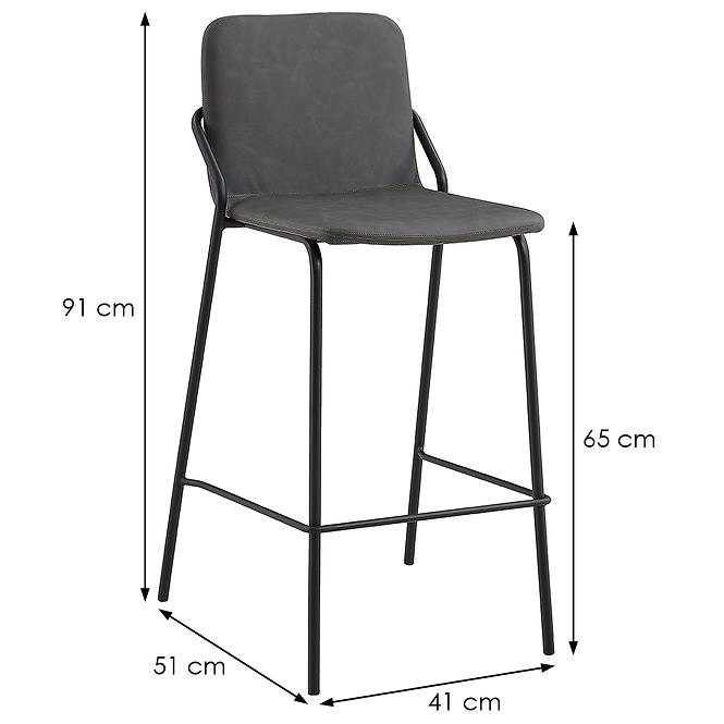 Barová stolička Trent Dc9052-2 tmavý šedá