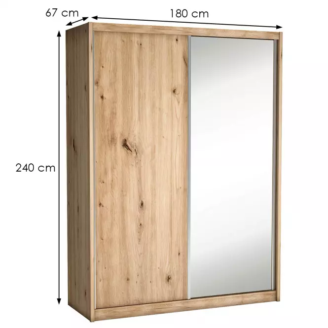 Skriňa Maciej 180 zrkadlo artisan