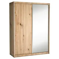 Skriňa s posuvnými dverami Maciej 180 cm so zrkadlom – artisan, dvojdverová