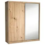 Skriňa s posuvnými dverami Maciej 208 cm so zrkadlom – artisan, dvojdverová