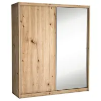Skriňa s posuvnými dverami Maciej 208 cm so zrkadlom – artisan, dvojdverová