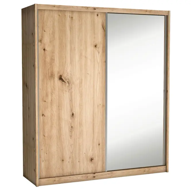 Skriňa s posuvnými dverami Maciej 208 cm so zrkadlom – artisan, dvojdverová