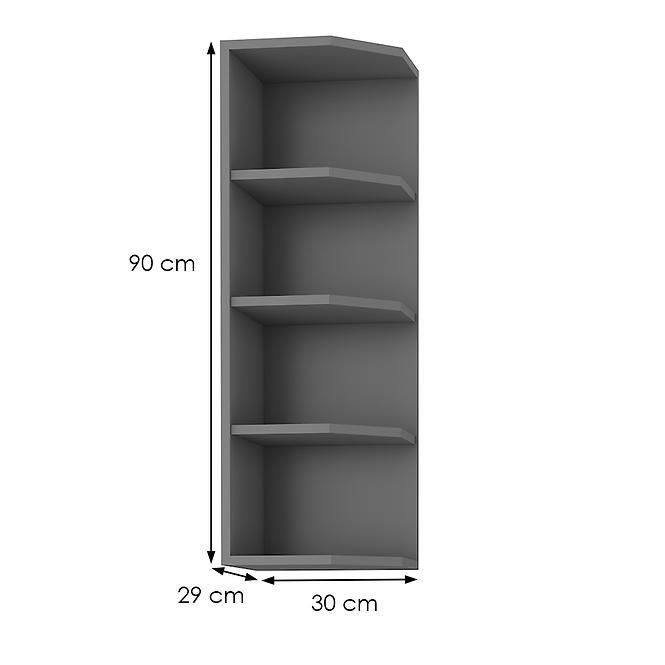 Kuchynská skrinka SCANDI/AVA/NESSA antracitová 30g-90 zak