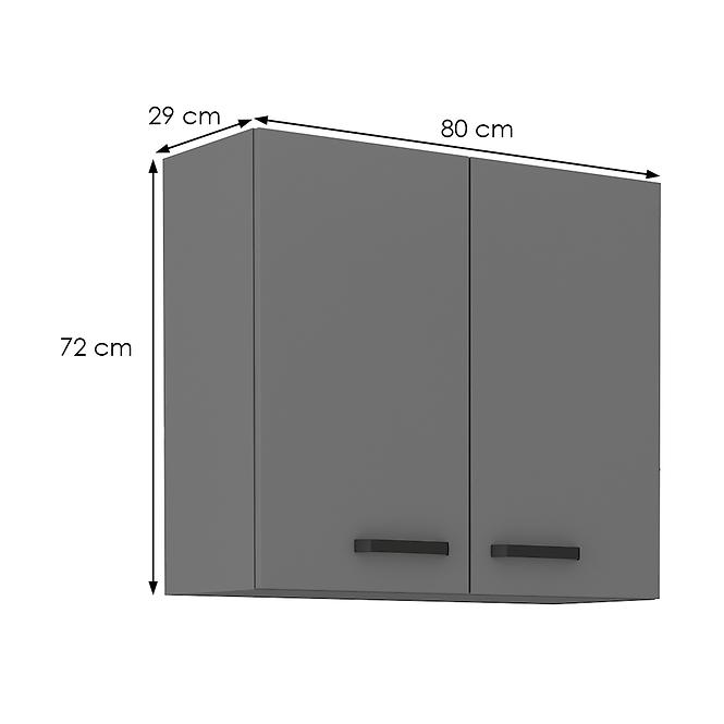 Kuchynská skrinka NESSA antracitová 80g-72 2f