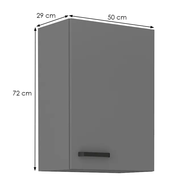 Kuchynská skrinka NESSA antracitová 50g-72 1f,2