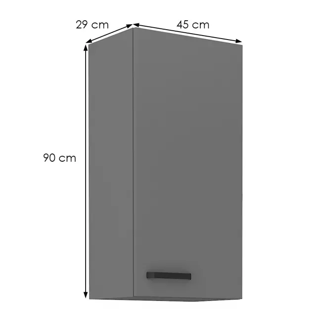 Kuchynská skrinka NESSA antracitová 45g-90 1f