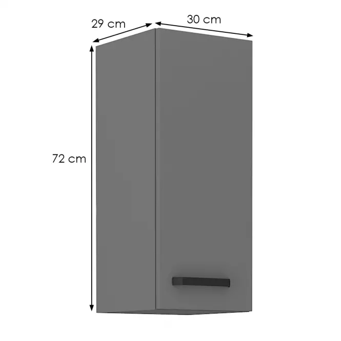 Kuchynská skrinka NESSA antracitová 30g-72 1f,2