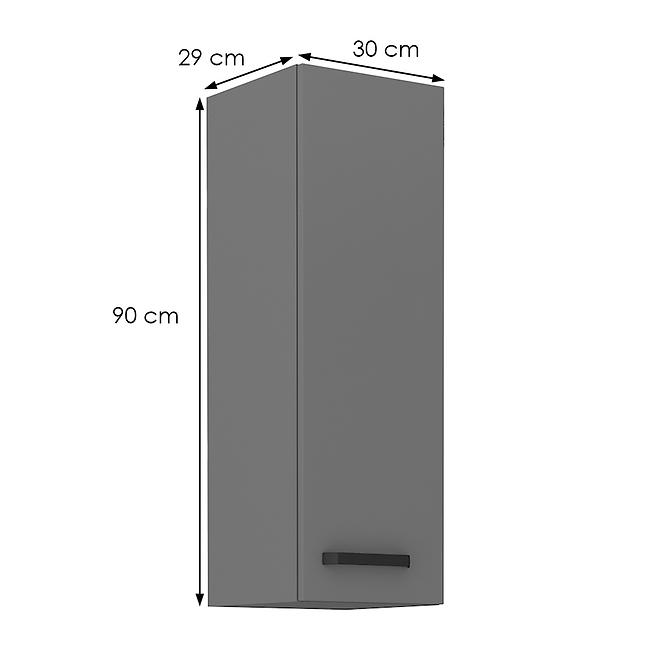 Kuchynská skrinka NESSA antracitová 30g-90 1f,2