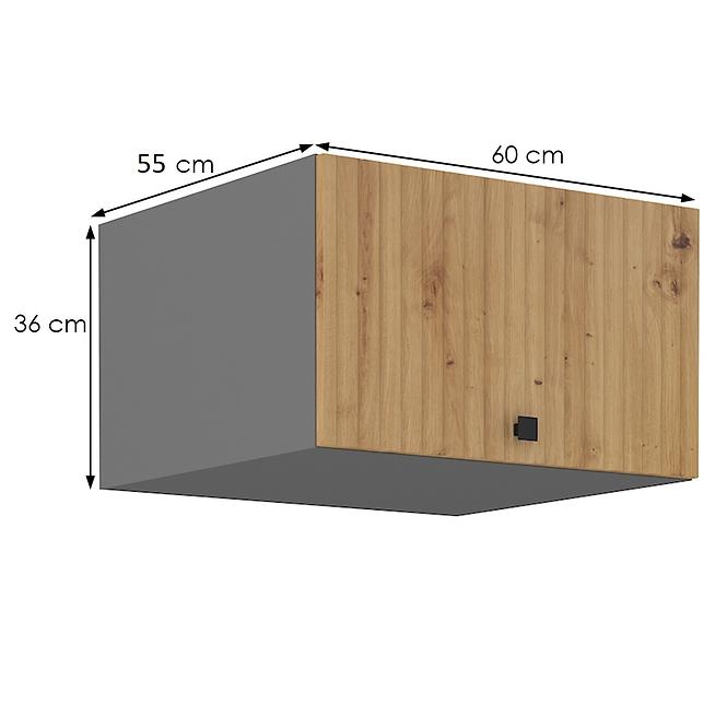Kuchynská skrinka AVA dub artisan/antracitová 60 nagu-36 1f
