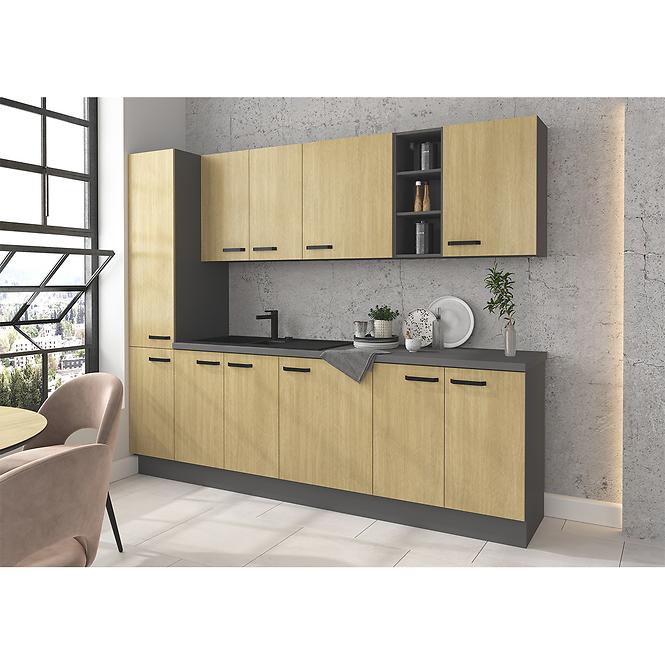 Kuchynská skrinka SCANDI jedľa/antracitová 105 nd 1f bb