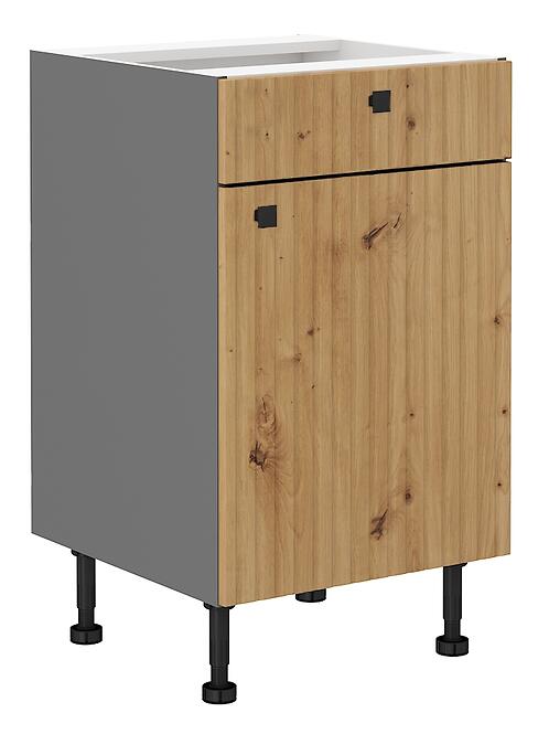 Kuchynská skrinka AVA dub artisan/antracitová 50d 1f 1s bb