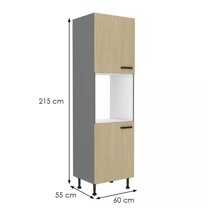 Kuchynská skrinka SCANDI jedľa/antracitová 60dp-215 2f