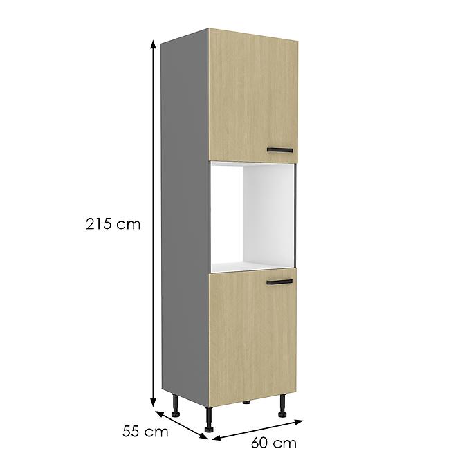 Kuchynská skrinka SCANDI jedľa/antracitová 60dp-215 2f,2