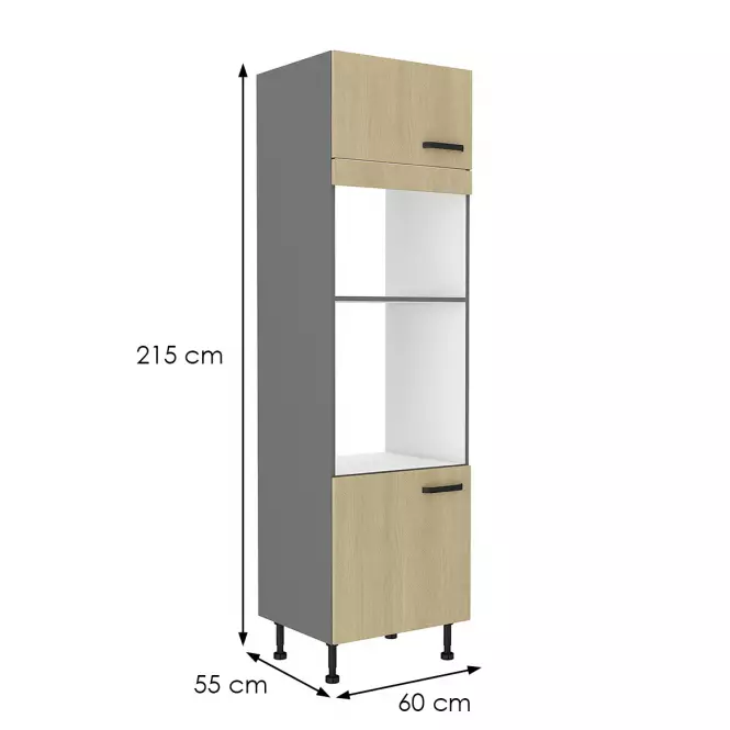 Kuchynská skrinka SCANDI jedľa/antracitová 60dpm-215 2f
