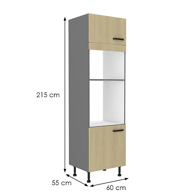 Kuchynská skrinka SCANDI jedľa/antracitová 60dpm-215 2f