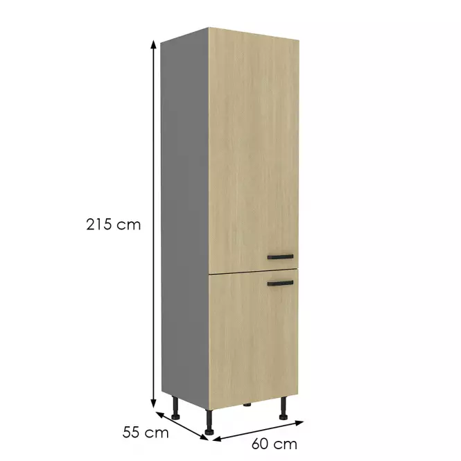 Kuchynská skrinka SCANDI jedľa/antracitová 60lo-215 2f