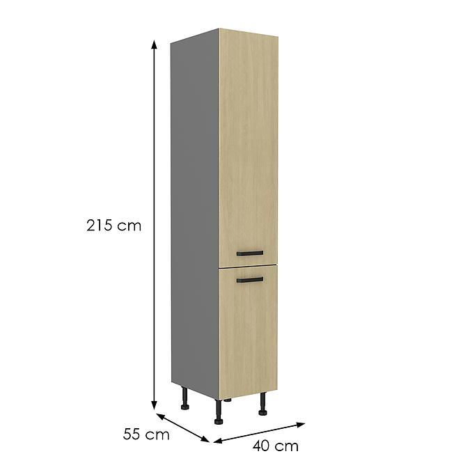Kuchynská skrinka SCANDI jedľa/antracitová 40dk-215 2f,2