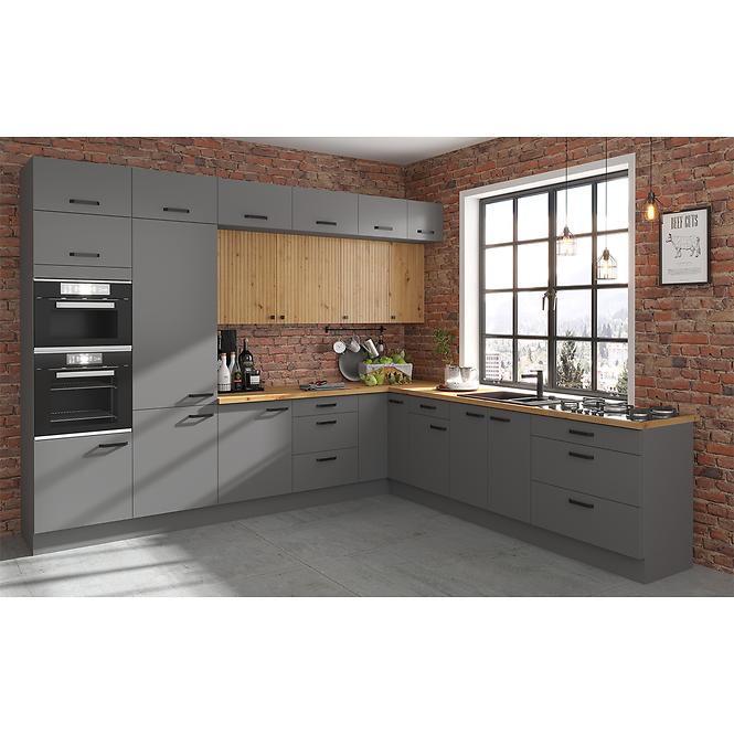 Kuchynská skrinka AVA dub artisan/antracitová 60dks-215 1f 3s